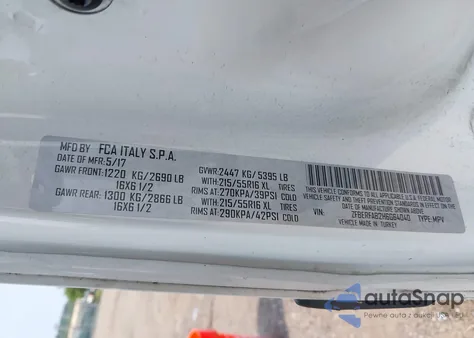 2017 Ram Promaster City Tradesman from USA, damaged, VIN ZFBERFAB2H6G64040
